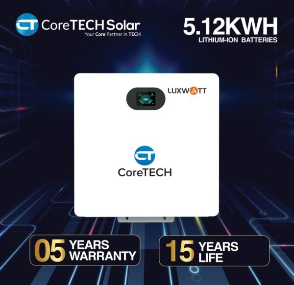 CoreTech Luxwatt 5.12kw Lithium Battery ip20(Builtin Wifi)
