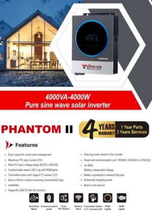 LongLife phantom II 4kw pv4000 hybrid solar Inverter